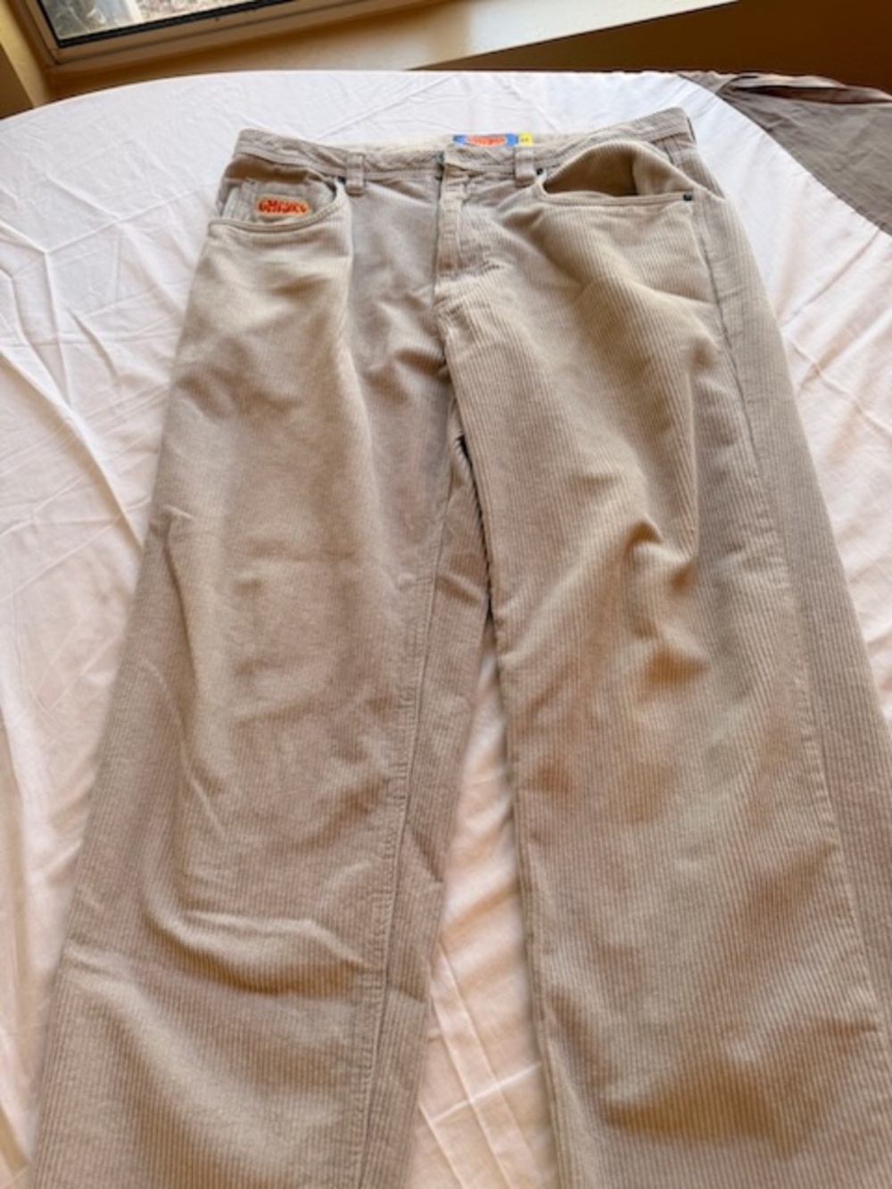 Mens Empyre corduroy pants light tan size 32
